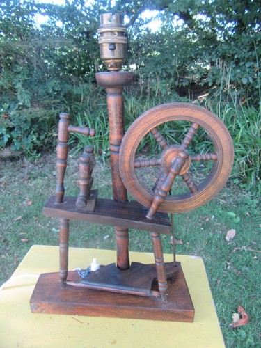 Vintage wooden spinning - , wheel