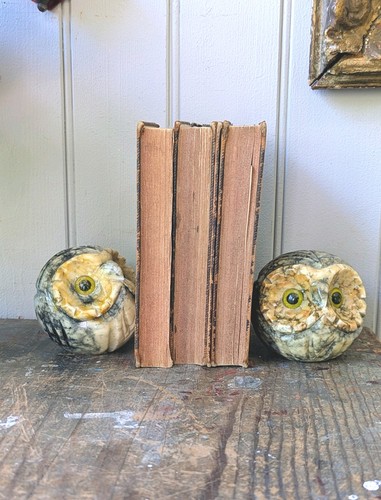 Vintage marble carved owl