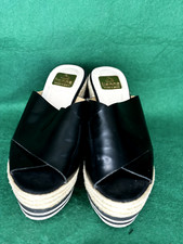 Kanna Shoes Women's Leather Upper High Wedge Heels Slip On Closure