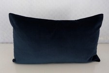 DARK BLUE OBLONG CUSHION COVER 100% COTTON VELVET