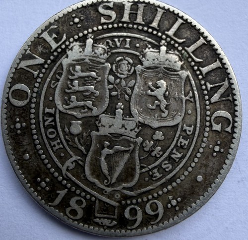 1899 victoria shilling - shilling, vf
