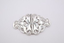 Fabulous Antique Sterling Silver Belt Buckle Hallmarked Birmingham 1904