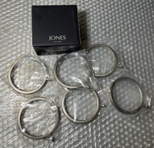 Jones Esquire Collection 50mm Curtain Pole Rings Brushed Nickel x6 H7050R/BRN