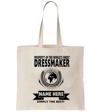 Dressmaker Personalised Tote Bag Shopper Thanks Amend Birthday Gift Dress
