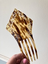 Vintage antique Faux Tortoiseshell celluloid Spanish Mantilla Comb  Flamenco 