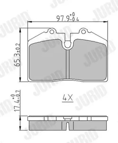 Brake pads 571348j - 571348j, jurid