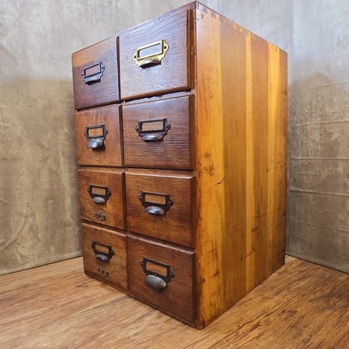 Vintage 1940s oak bank - bank, 8