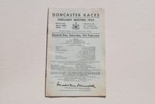 1955 GREAT YORKSHIRE CHASE RACE CARD - DONCASTER - 3 CHELTENHAM GOLD CUP WINNERS