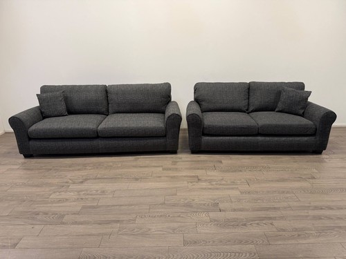 Lisbon charcoal grey fabric - charcoal,