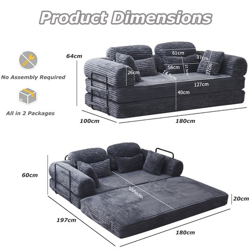 180 200cm folding sofa - sofa, bed