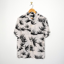 Allsaints “Bhutan” Short Sleeve Shirt Floral Palm Tree Hawaiian XL slim or L reg