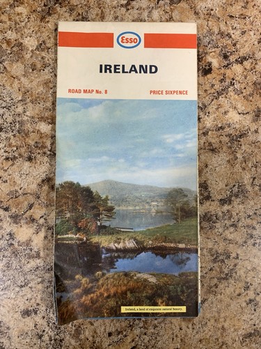 Esso road map ireland - map, vintage