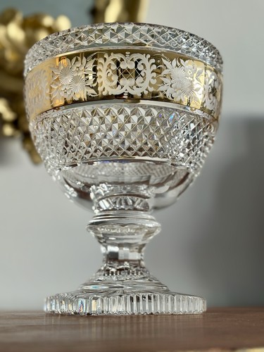 Val saint lambert crystal vase - val,