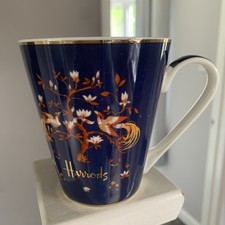 Harrods 8 oz Tea/Coffee-Mug/Cup With Gold Trim Blue/Red Bird NEW