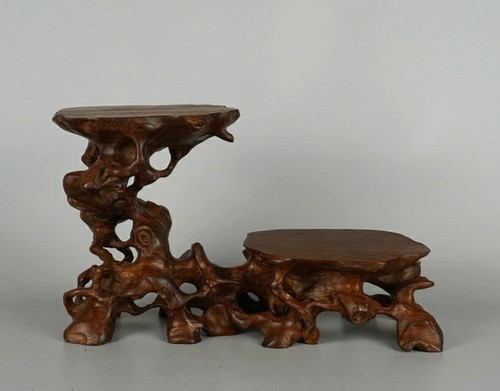 Japanese wooden bonsai display - bonsai,