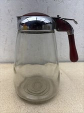 Large American Diner Maple Syrup Glass Jug Pourer