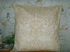 WILLIAM MORRIS BEIGE BRER RABBIT   ART DECO   FABRIC CUSHION COVER for 16  PAD