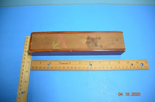 Vintage wooden pencil box - wooden,