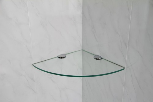 Glass corner shelves wall - glass,