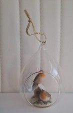 Lovely hanging Resin Robin in glass Christmas Tree Decoration excellent L@@K!