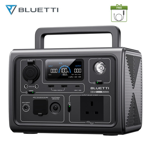 Bluetti eb3a 600w 268wh - bluetti,