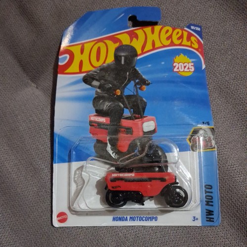 Hot wheels honda motocompo - hot, red