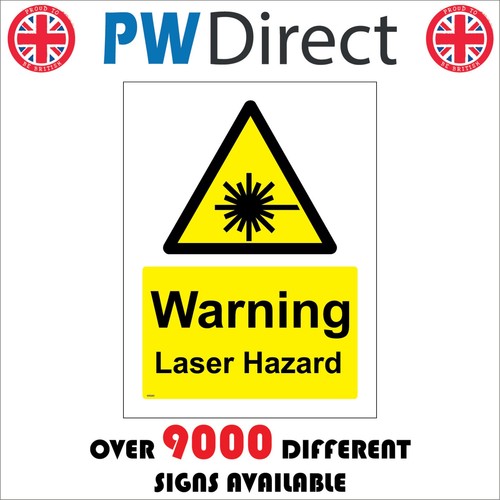 Sign warning laser hazard - warning,