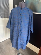 OSKA, Blue Check Blouse /Dress Size 3