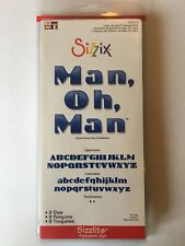 RARE! Sizzix Sizzlits "Man, Oh, Man" Alphabet Cutting Die Set #655110