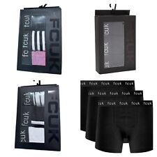 FCUK Mens 3 Pack Trunks Boxer Shorts French Connection Briefs Jersey Boxers