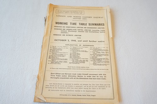 1944 lner scottish - lner, area