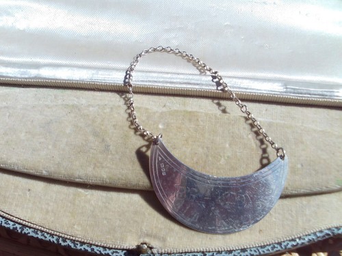 Silver brandy decanter - silver, label
