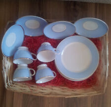 Royal Doulton 11 Piece Dinner Set 2004 RD Bruce Oldfield, Blue And Gold