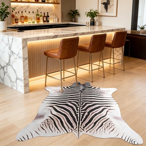 Golden zebra print - print, faux