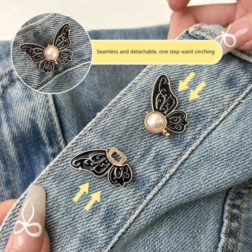 Butterfly jeans button - butterfly,