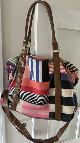Multicolour striped weekender - striped,