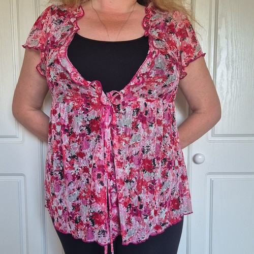 Per una pink floral mesh - per,