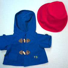 Build-A-Bear 2013 Blue Paddington Coat & Red Hat PB Outfit Set