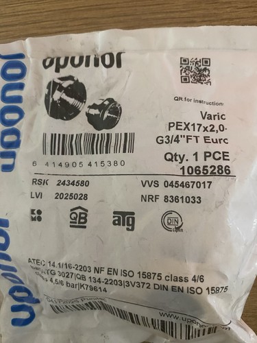 Uponor pex 0 3 - pex, x