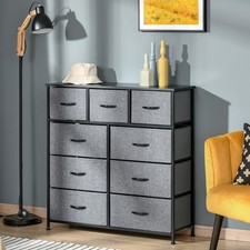 Nine Drawer Fabric Dresser -