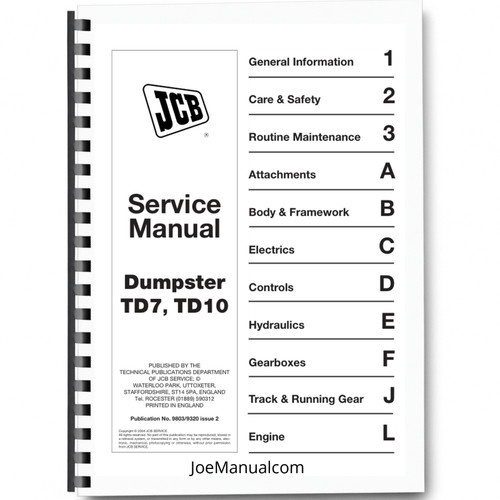 Jcb td7 td10 dumpster service - td7,