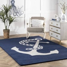 Nautical Anchor Navy Blue