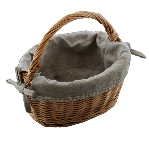 Retro wicker basket oval - retro,