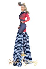 Harlequin Stilt Covers for Circus Costume for Stilt Walkers