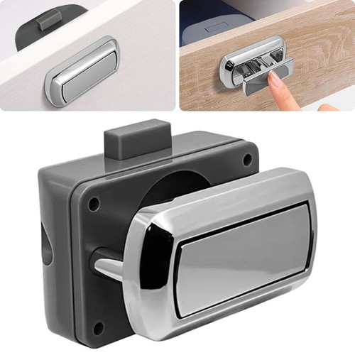 Chrome drawer lock - chrome, catch
