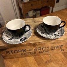 Vintage Ridgway Potteries Homemaker – Pair Tea Cups & Saucers - Great!