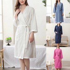 Women Summer Waffle Bathrobe