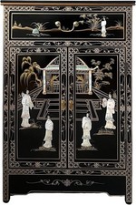 Oriental chinese black lacquer - oriental,
