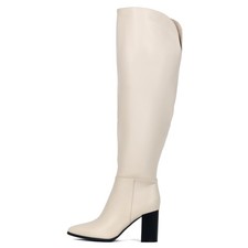 Women's Over The Knee Thigh High Boots Chunky High Heels Pointed Toe Long Boots