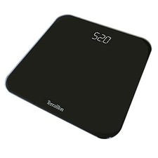 Rechargeable Bathroom Scale Terraillon USB LED Display Black Glass Max 180kg